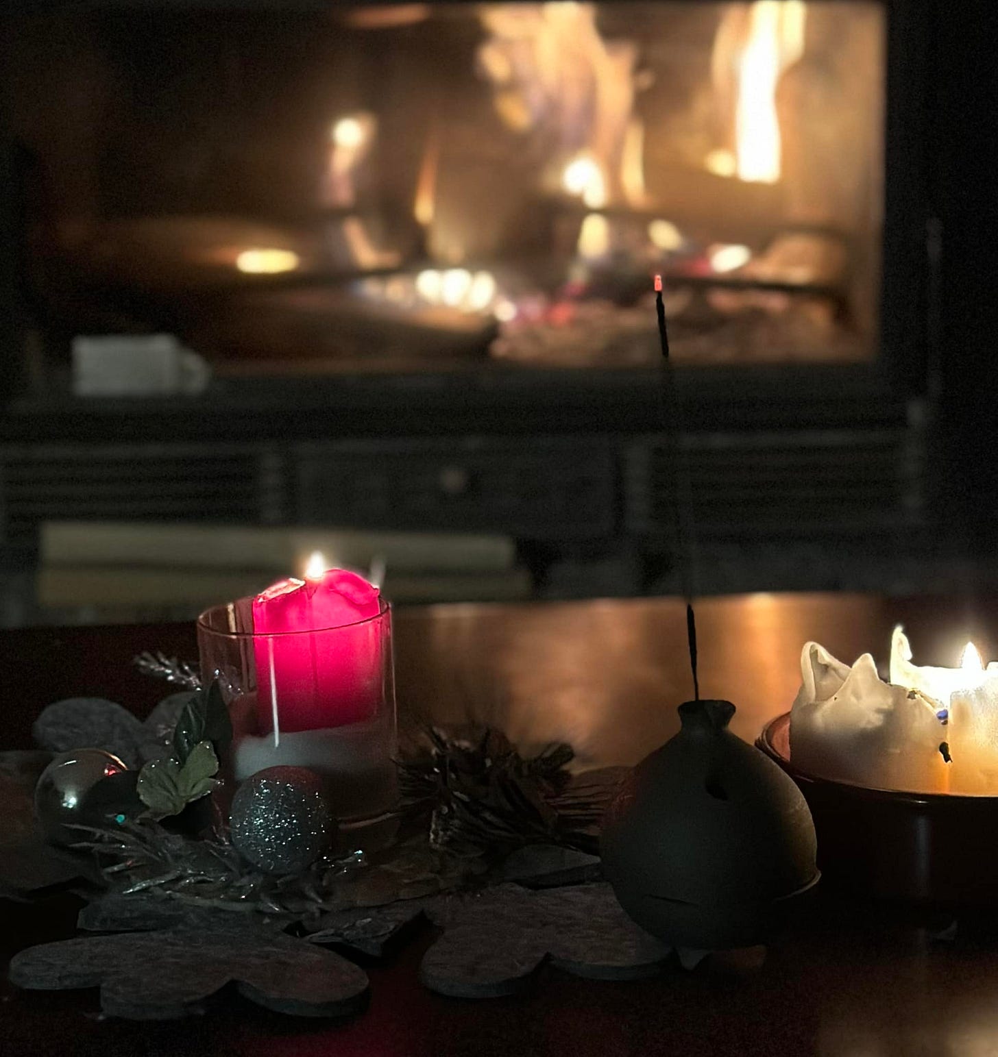 May be an image of fire and hearth
