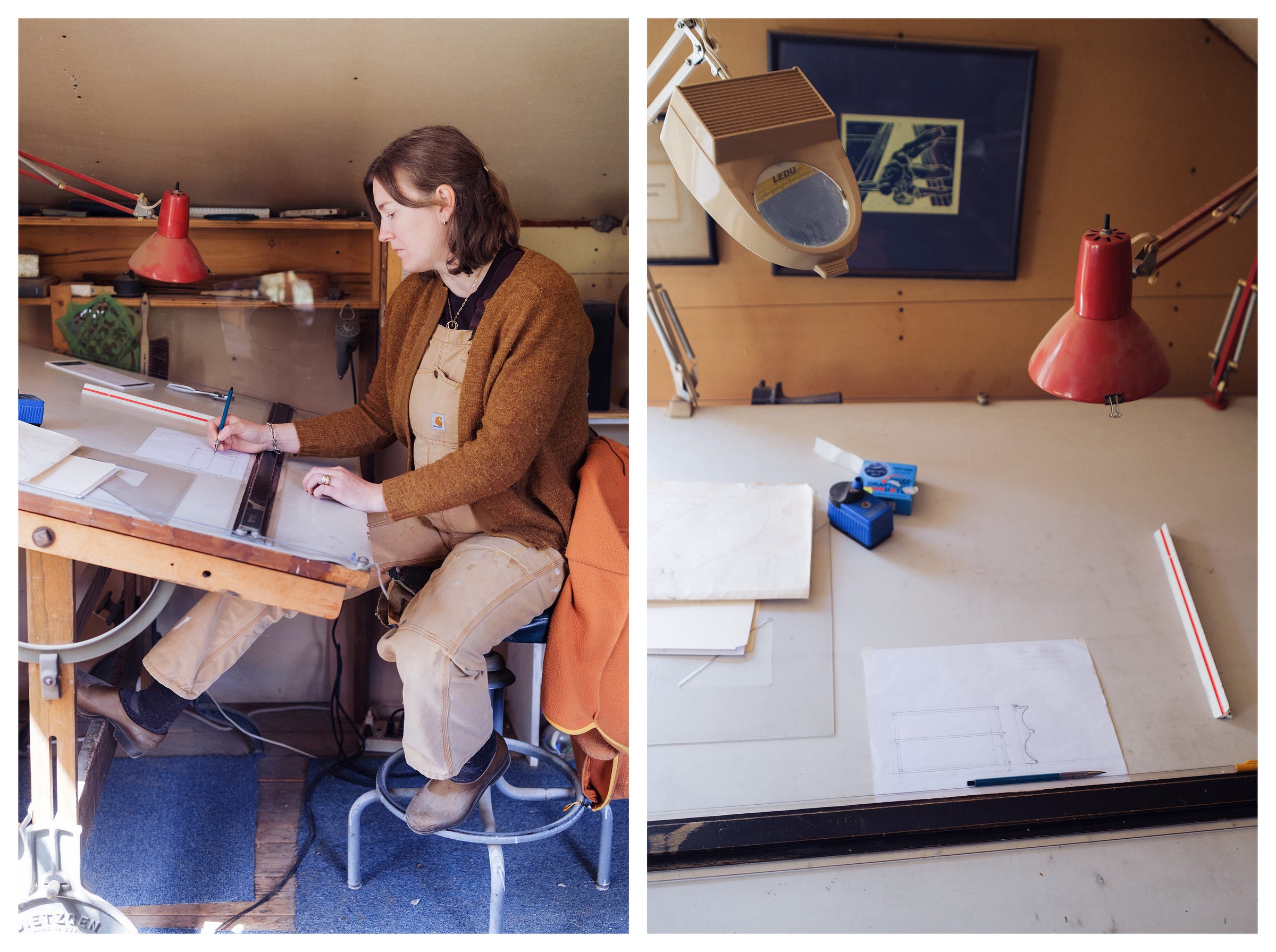 Portrait of Lily Thorne at work, photograph by PappasBland. Portrait of Lily Thorne at work, photograph by PappasBland.