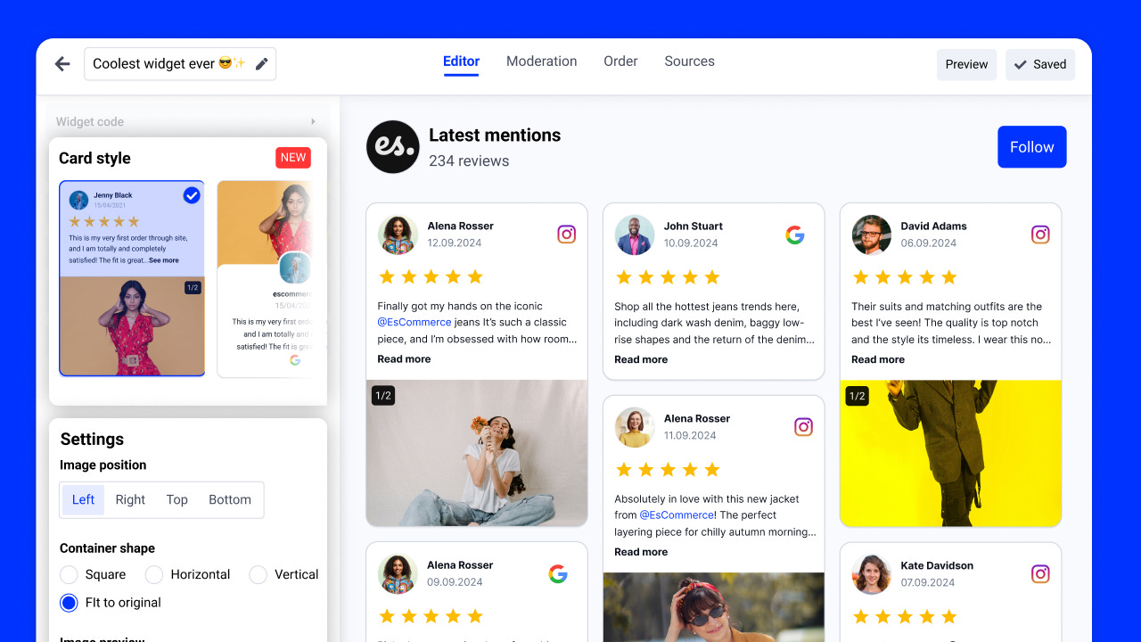 UGC mentions on Instagram and Google.
