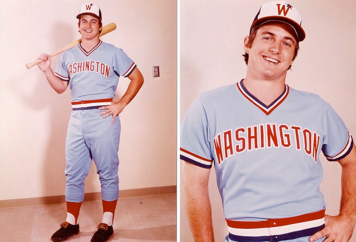 Dave Freisleben models a concept jersey for the Washington Stars/Padres. Dave Freisleben models a concept jersey for the Washington Stars/Padres.