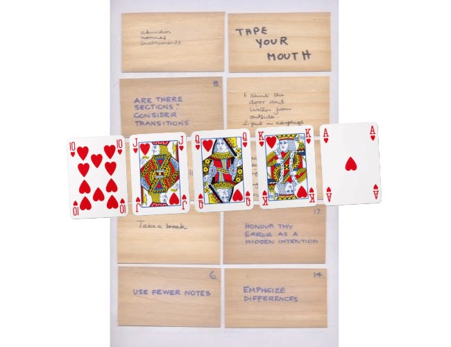 The Oblique Strategies Playing Cards Oracle - Freak Club