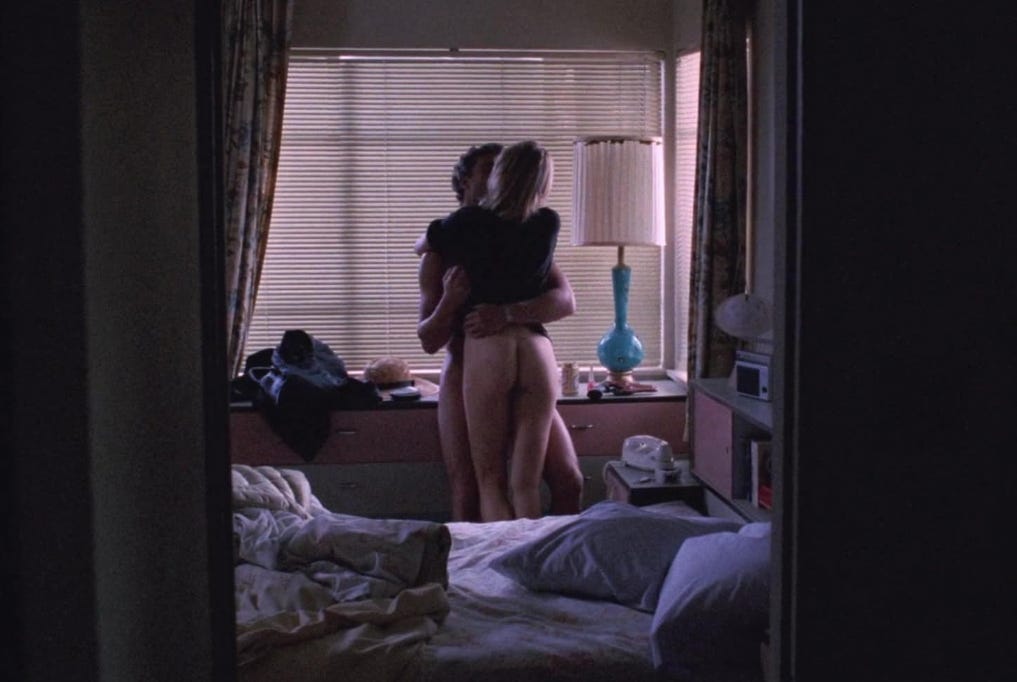 A bedroom still from Friedkin's "To Live and Die in L.A." (1985) A bedroom still from Friedkin's "To Live and Die in L.A." (1985)