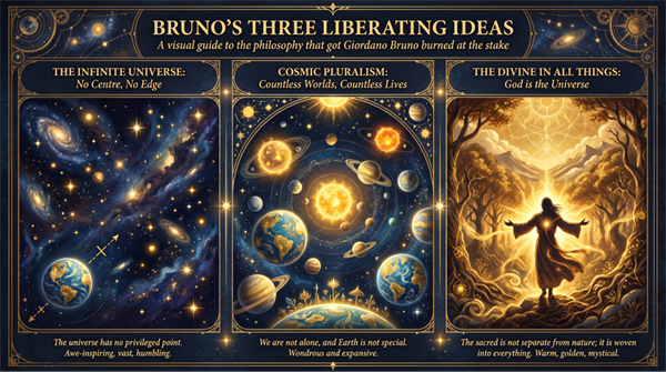 Title: Bruno's Three Liberating Ideas - Description: Bruno's Three Liberating Ideas
