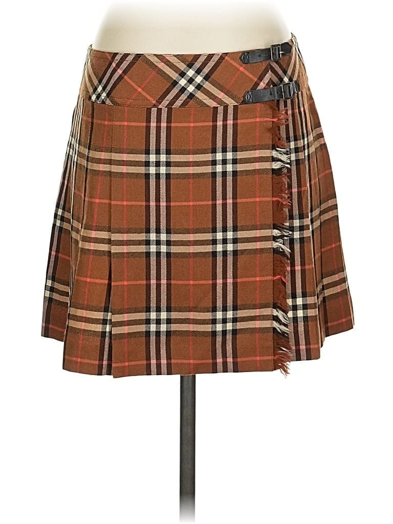 Burberry Blue Label Plaid Brown Vintage Nova Check Skirt Size EU (IT) 38 / US 2 - photo 1