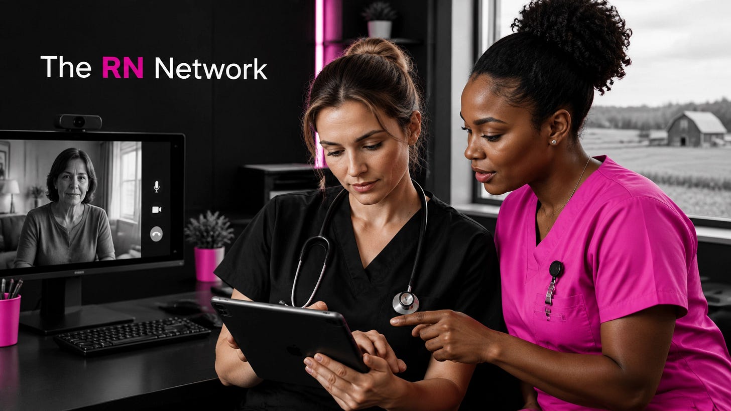 Nurse using telehealth technology in a rural hospital Nurse using telehealth technology in a rural hospital