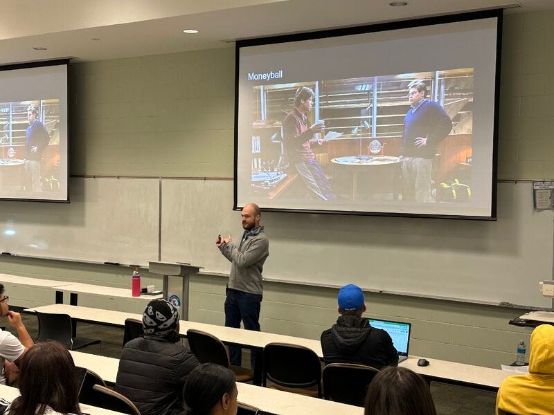 Me speaking to a junior level marketing course at Louisiana Tech