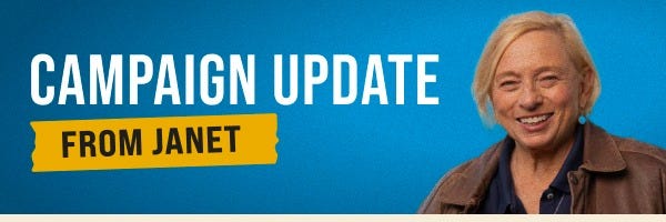 Campaign Update from Janet