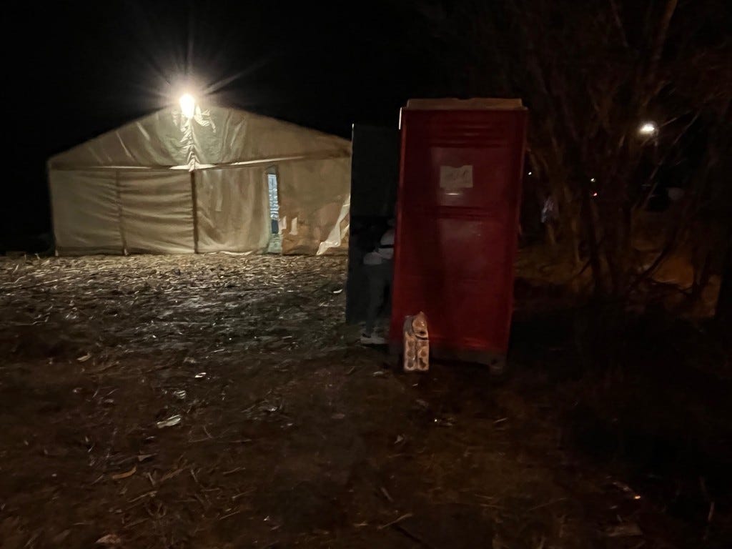 Refugee camp.