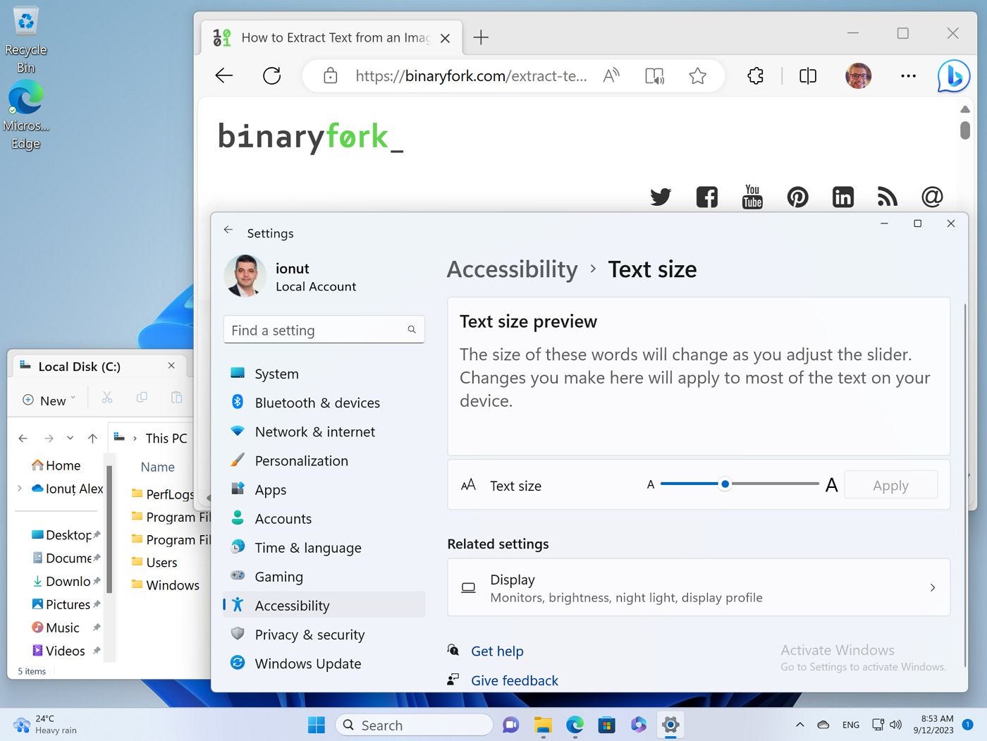 3 easy ways to make text and interface elements bigger in Windows