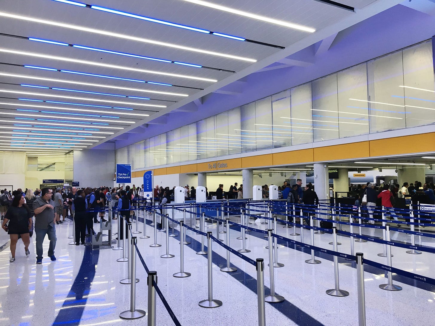 Central security checkpoint at LAX Terminal 7