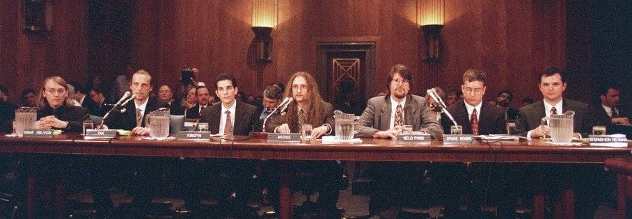 Today is the anniversary of the testimony I and other members of the l0pht gave to the US Senate in 1998. It was the first time the US Govt. publicly referenced “hackers” Today is the anniversary of the testimony I and other members of the l0pht gave to the US Senate in 1998. It was the first time the US Govt. publicly referenced “hackers”