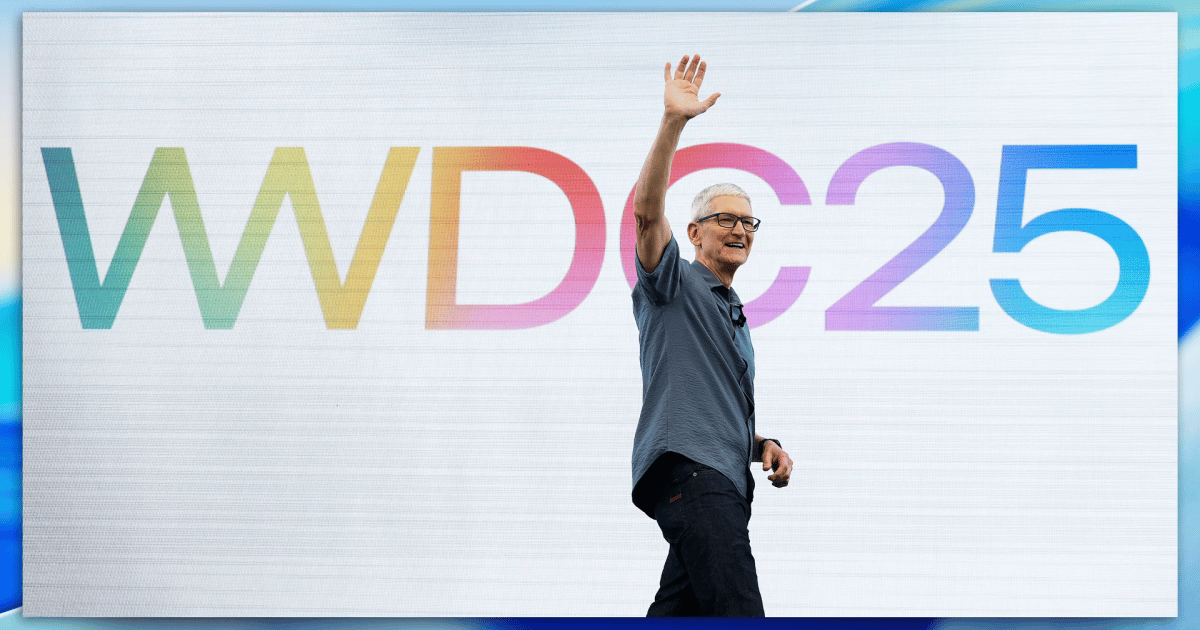 Tim Cook, chief executive officer of Apple Inc., during the Apple Worldwide Developers Conference (WWDC) 