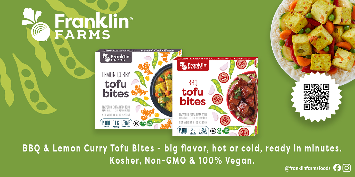 Image of lemon curry tofu bites and bbq tofu bites.