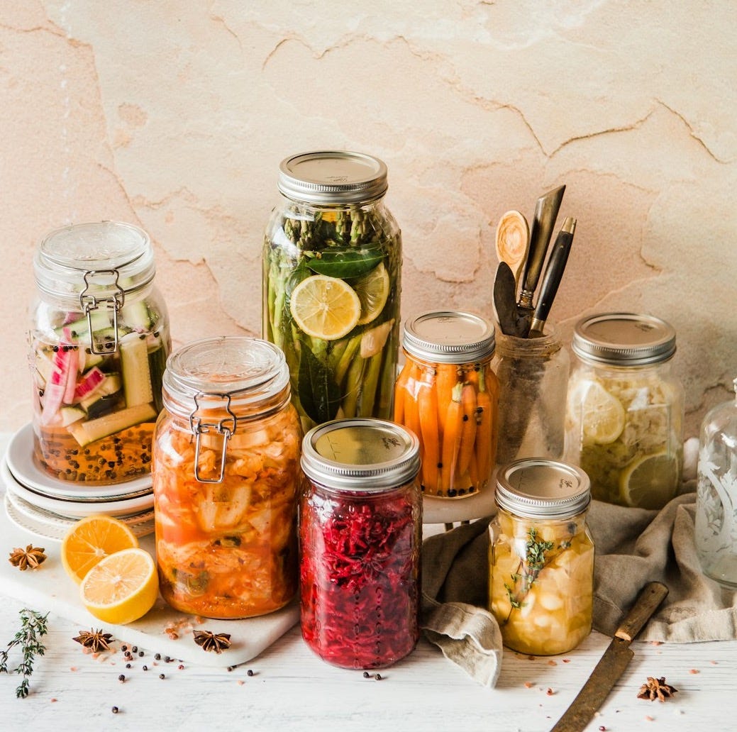 shallow focus photo of assorted jar lot