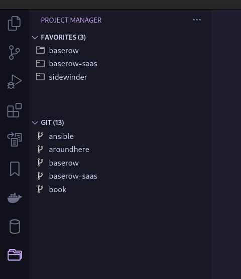 Fast switching between projects in Visual Studio Code