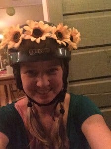 Just because I didn't get to ski in 40, doesn't mean I can't wear my helmet!