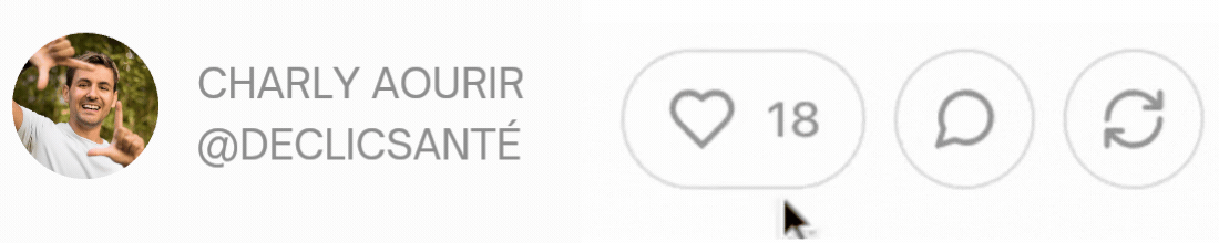 Le bouton J’aime sous l’édition, pour soutenir Déclic Santé