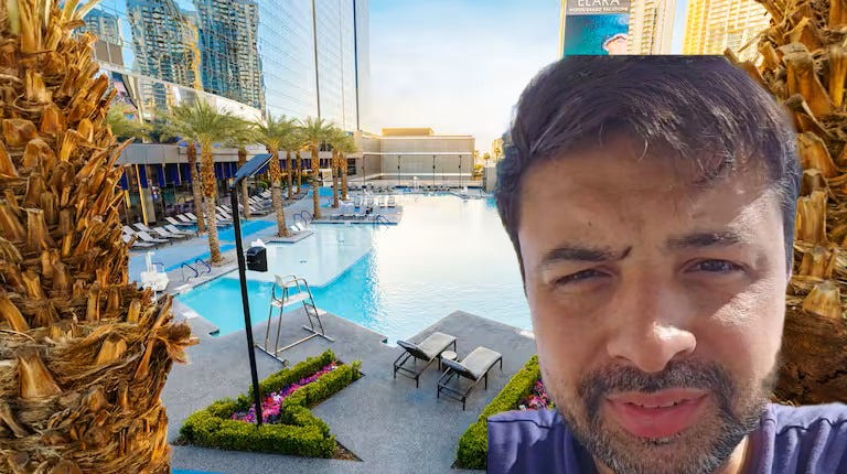 Delusional Danesh's Hilton Harvesting: OnlyFans pornographer filmed at Hilton’s Elara in Las Vegas, sparking “harvesting” concerns.