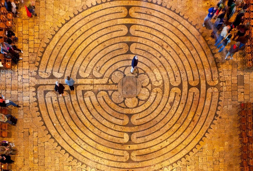 A labyrinth as a metaphor for life - Tommy Dixon
