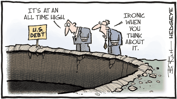 Cartoon of the Day: Never Ending Debt - 10.30.2024 U.S. debt cartoon FIX