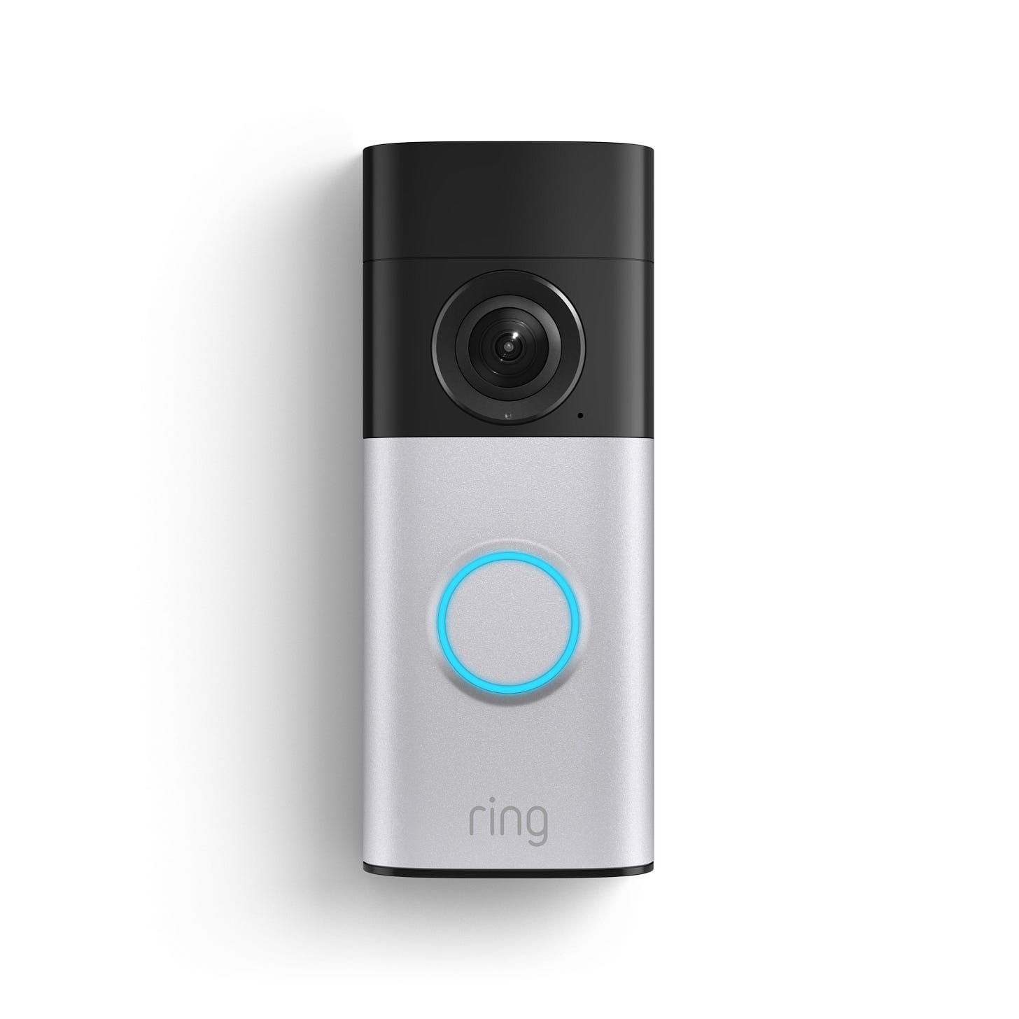 Ad for Ring doorbell, pulled from Amazon site on October 10, 2025, showing a pitiless doorbell with a Cyclops eye