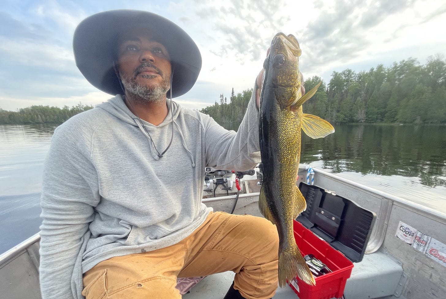 Leon showing off a beautiful smallmouth bass he caught and released. Steve Puterski photo Leon showing off a beautiful smallmouth bass he caught and released. Steve Puterski photo