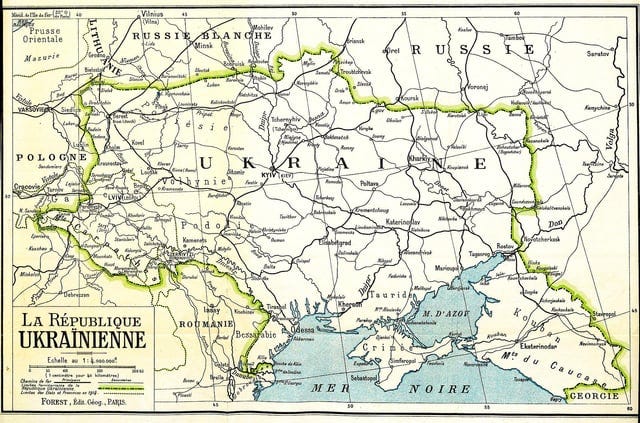 r/MapPorn - Map of Ukraine from Paris peace conference in 1919 - Kuban was then mostly Ukrainian