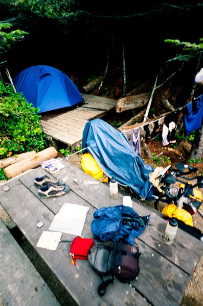 Agate Beach campsite, Queen Charlotte Islands (Day 93)