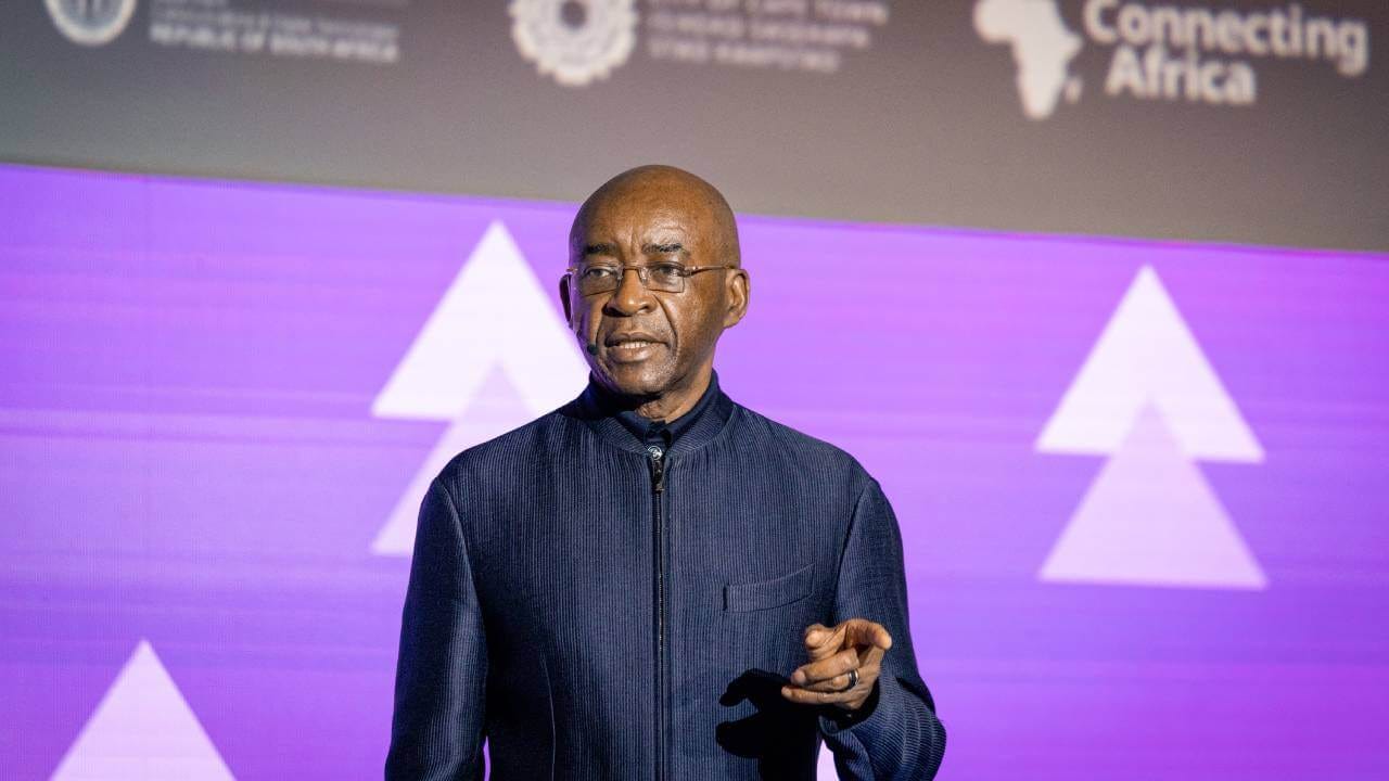 Cassava Technologies Founder and Chairman Strive Masiyiwa speaking at Africa Tech Festival 2025 in Cape Town, South Africa 