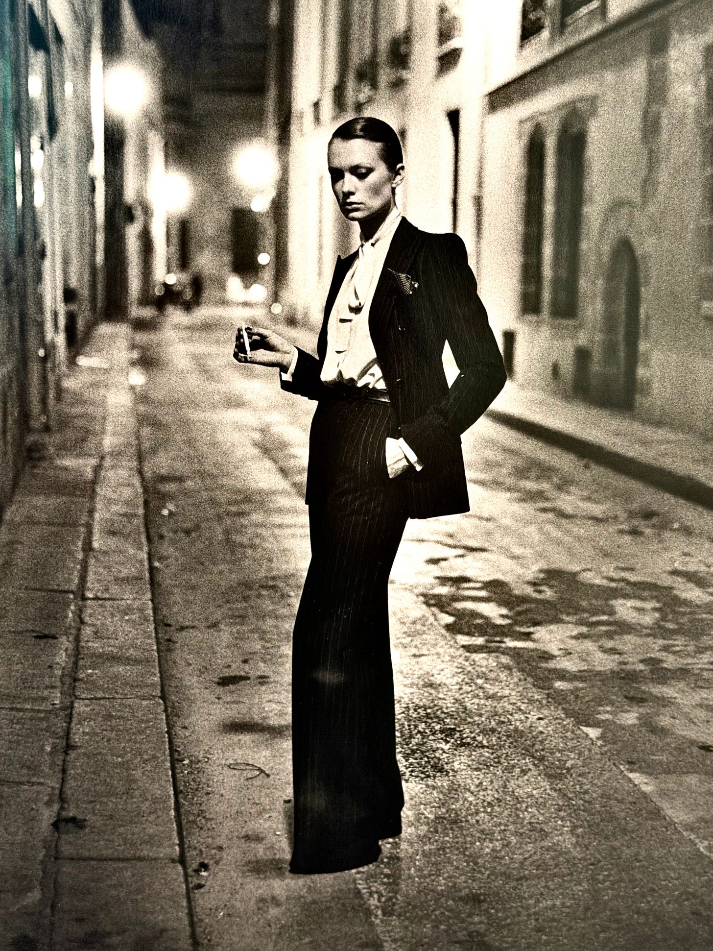Helmut Newton - Rue Aubriot - Vogue Paris - Yves Saint Laurent - ©Photograph by Sam Sunshine 