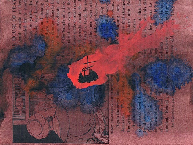 409, from Moby-Dick in Pictures: One Drawing for Every Page, by Matt Kish. Copyright © 2011 by Matt Kish. 