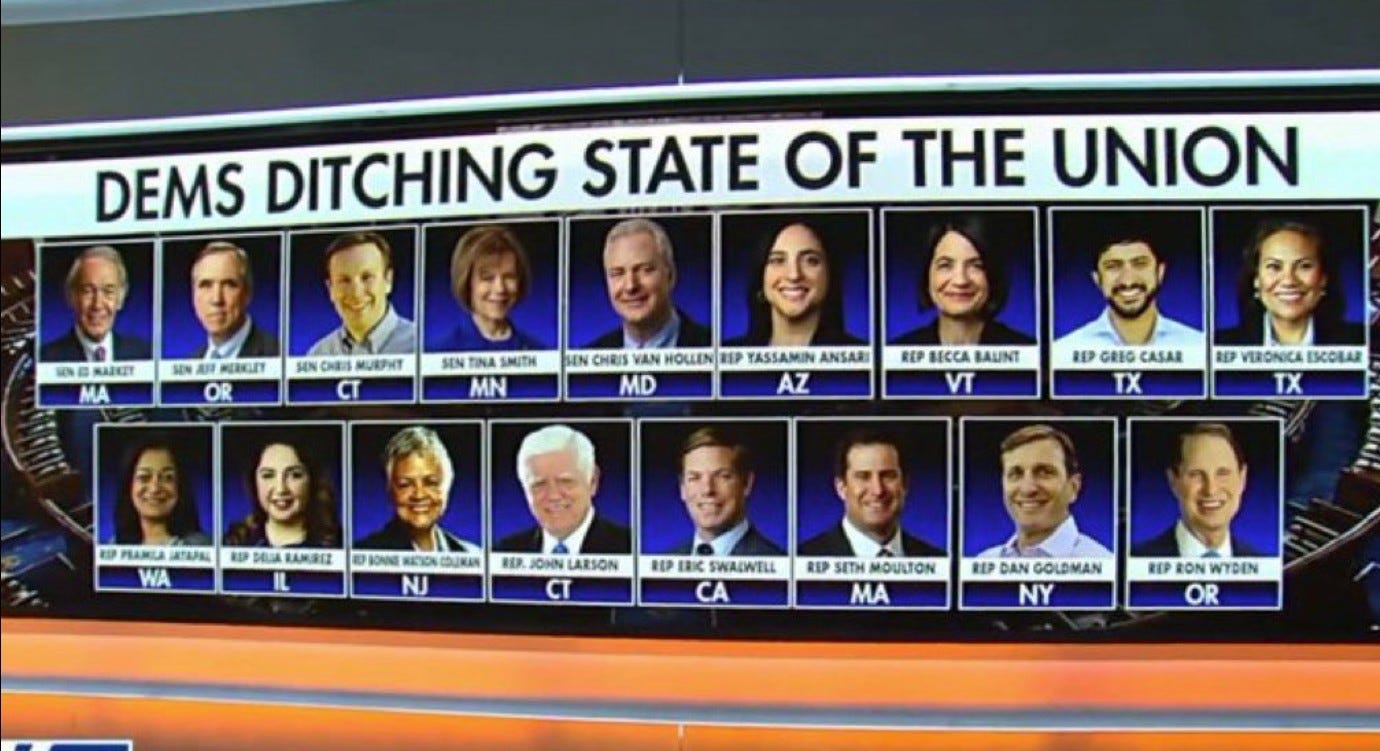 Dozens Of Democrats Are Not Going To Trump's SOTU