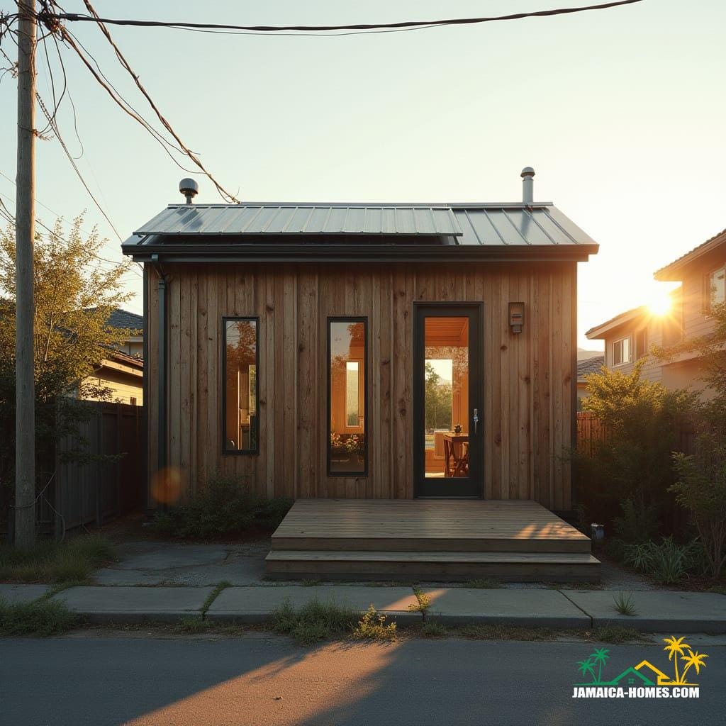 Urban Steel-Clad Mini Home
Design: Single-level steel-frame module with concrete floor