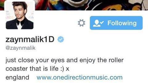 Jasmine on Twitter: "Zayn's twitter bio vs reality Zayn The real zayn  #GlobalArtistHMA One Direction http://t.co/x81o2bmxVx" / Twitter