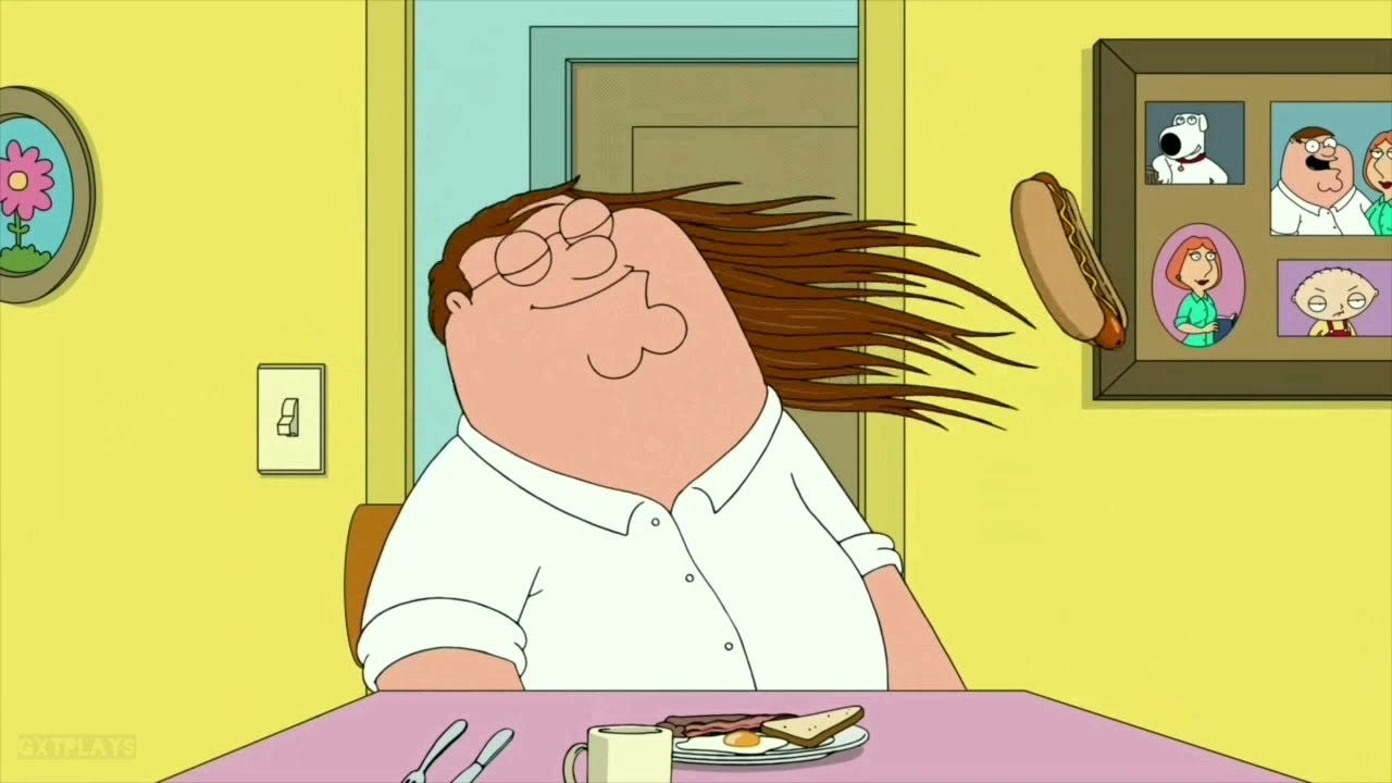 Family guy season 19 Episode 16 long hair Peter. Family guy season 19 Episode 16 long hair Peter.