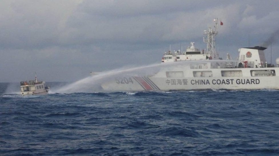 South China Sea: Philippine and Chinese vessels collide in contested waters South China Sea: Philippine and Chinese vessels collide in contested waters