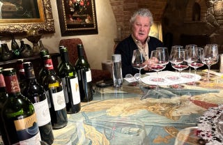Claude gets ready for the tasting Claude gets ready for the tasting