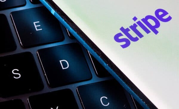 A dramatic fall in value for Stripe, the payment processing start-up.
