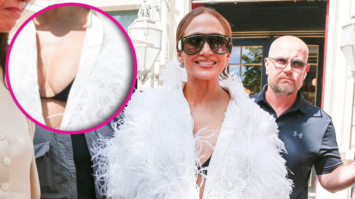 jennifer lopez exposes bra while out in paris jennifer lopez exposes bra while out in paris