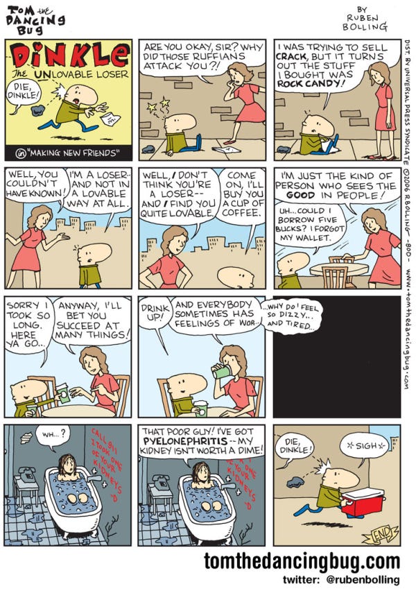 Tom The Dancing Bug Blog: Dinkle, Making New Friends