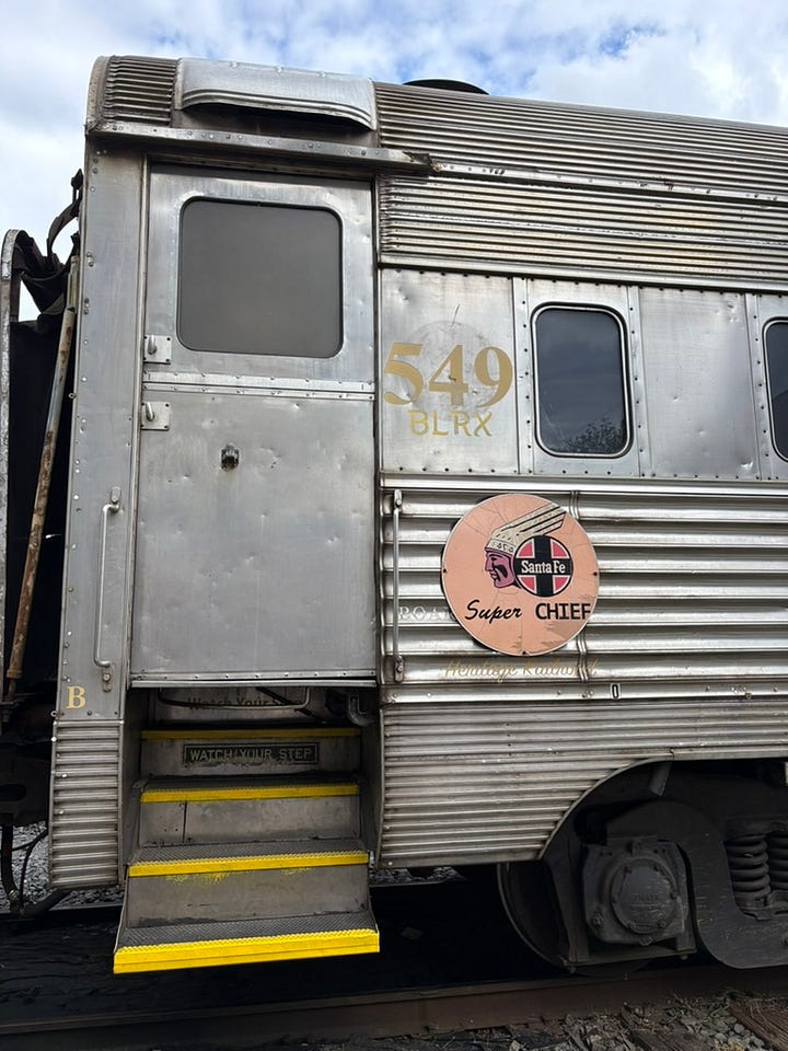 pictures of old Super Chief railroad car