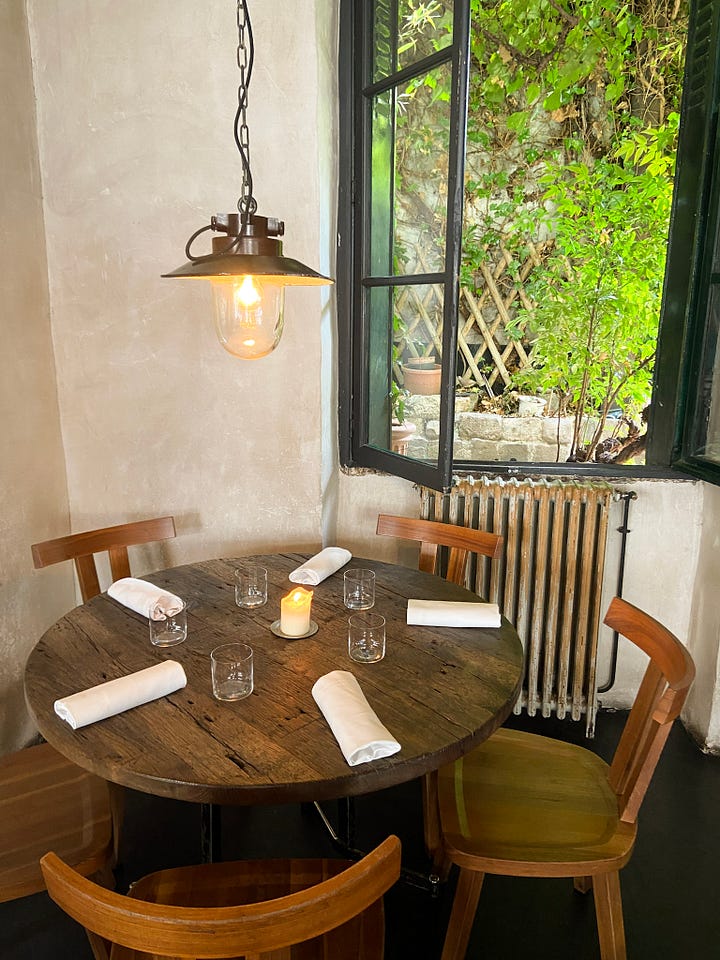 A seasonal dish at Septime in Paris, one of the city's most celebrated restaurants.