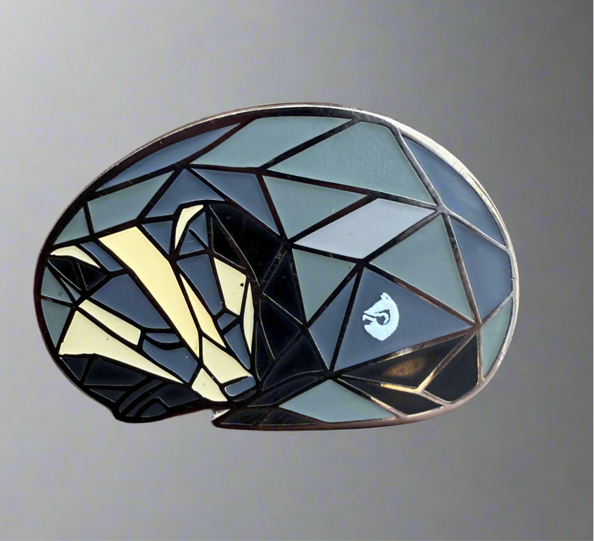 Sleeping Badger pin badge