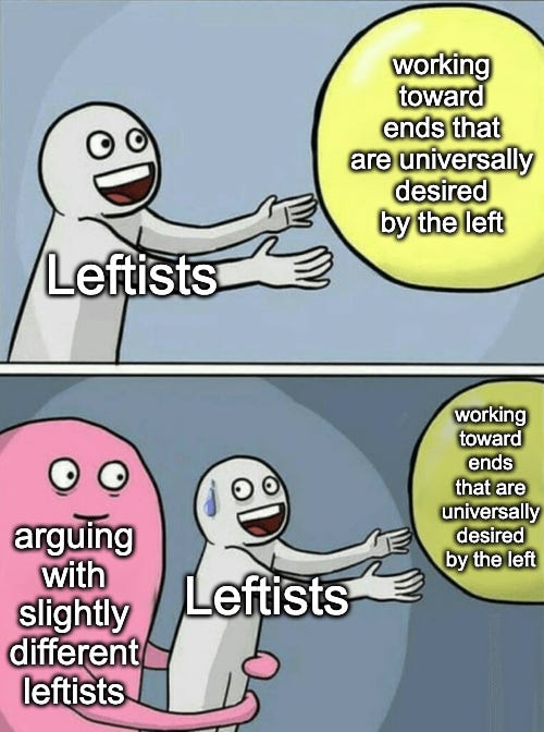 KnowNothing on X: "Leftist infighting is so stupid https://t.co/37Veif2tEd"  / X