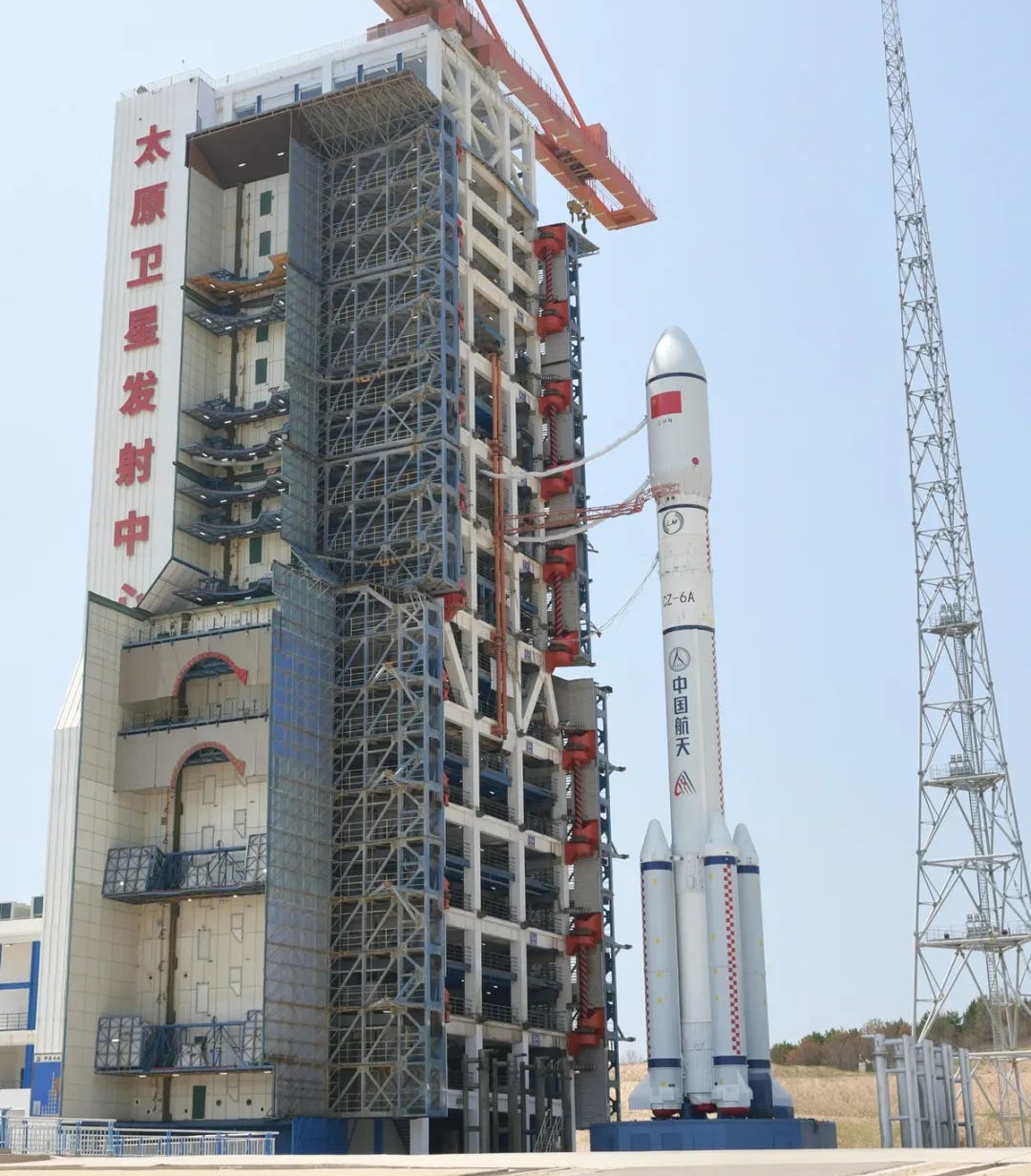 The Long March 6A Y18 vehicle stood at Launch Complex 9A before its mission on July 30th 2026. The Long March 6A Y18 vehicle stood at Launch Complex 9A before its mission on July 30th 2026.