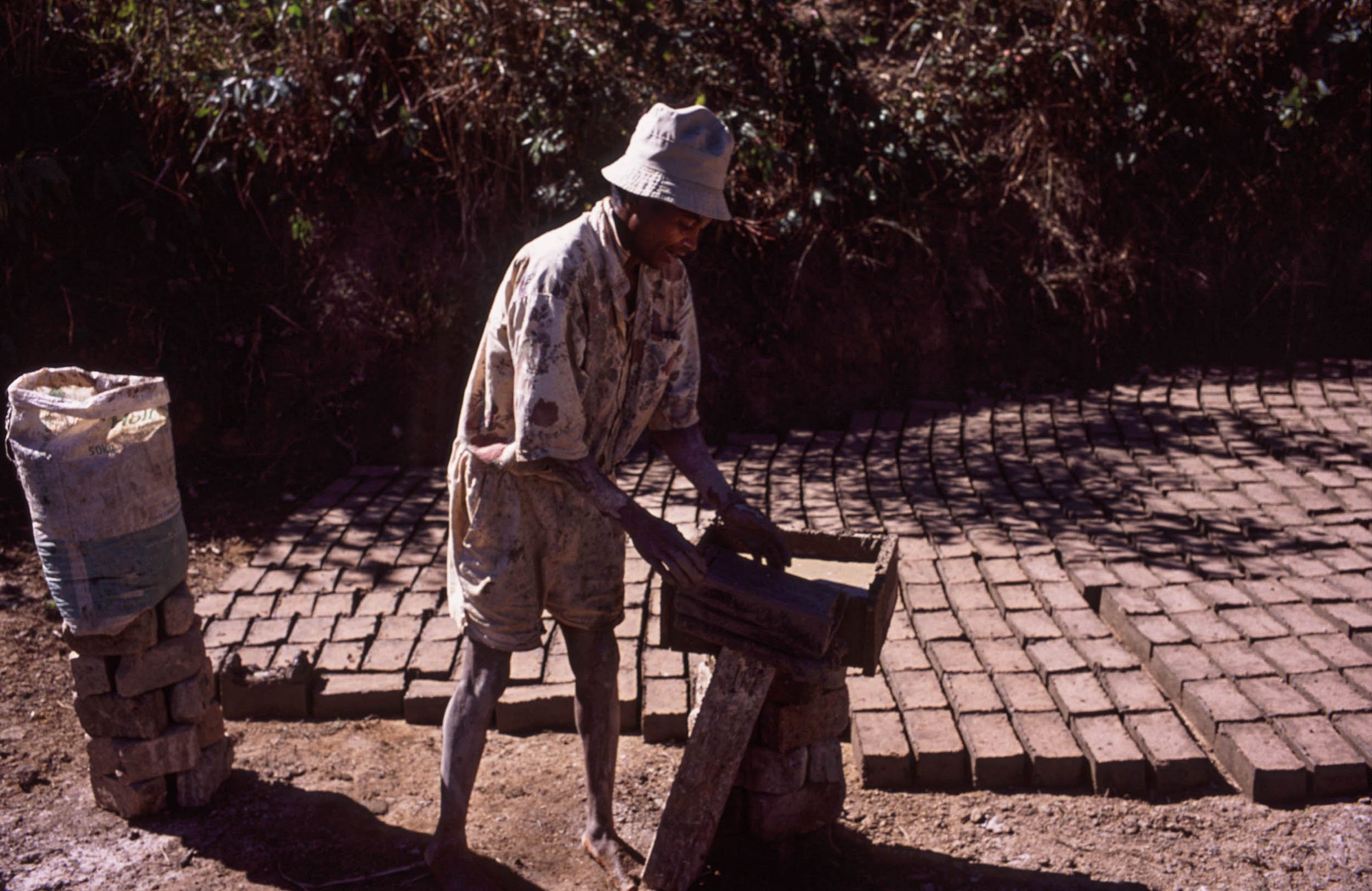 Brick houses, that fit beautifully into the landscape, are quite common in Madagascar. Brick houses, that fit beautifully into the landscape, are quite common in Madagascar.