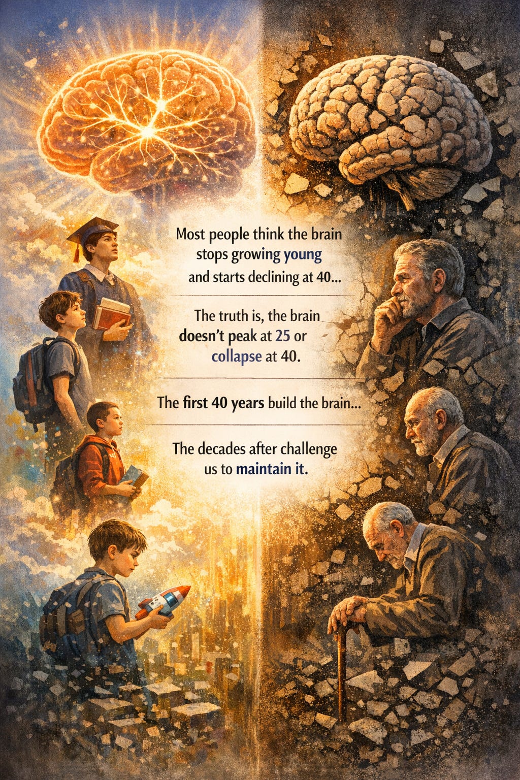 First Brain Thing The First 40 Years Build the Brain. The Next 40 Test It.