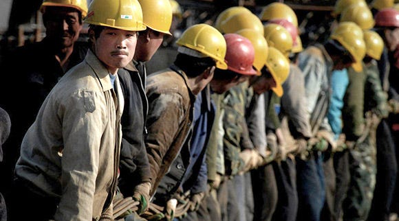 Chinese workers in cities