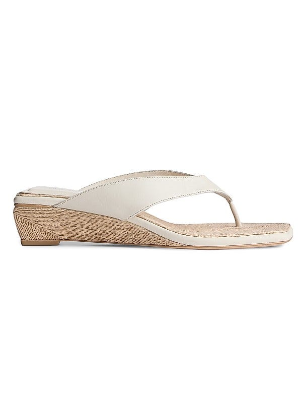 Jo Leather Thong Wedge Sandals