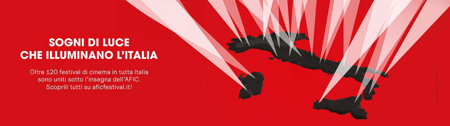 Non è un banner pubblicitario, ma la comunicazione dell’AFIC sui festival associati.